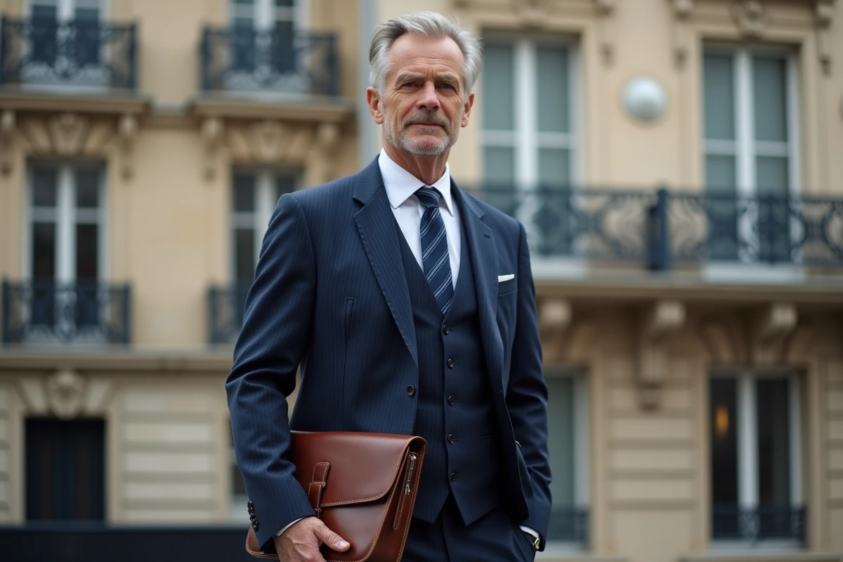 André Louis Auzière, fils de Brigitte Macron, portrait éditorial devant un immeuble parisien