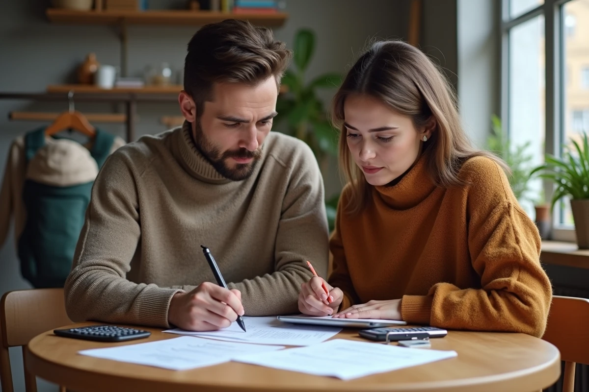 Couple en train de calculer leur rémunération pendant le congé parental, étudiant ensemble les changements de la réforme 2026