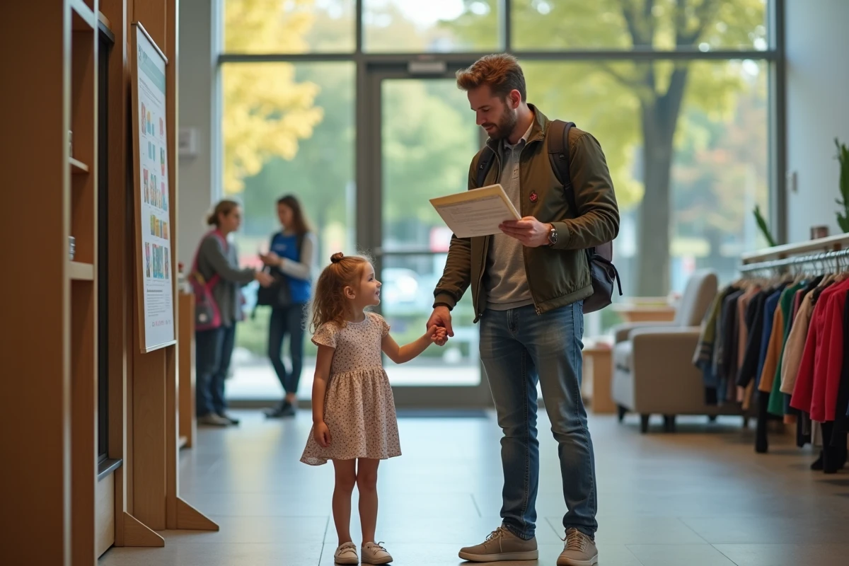 Papa lit un panneau d